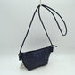 Woven Texture Small Crossbody Bag with Top Zipper and Cord Strap