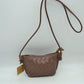 Woven Texture Small Crossbody Bag with Top Zipper and Cord Strap