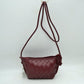 Woven Texture Small Crossbody Bag with Top Zipper and Cord Strap