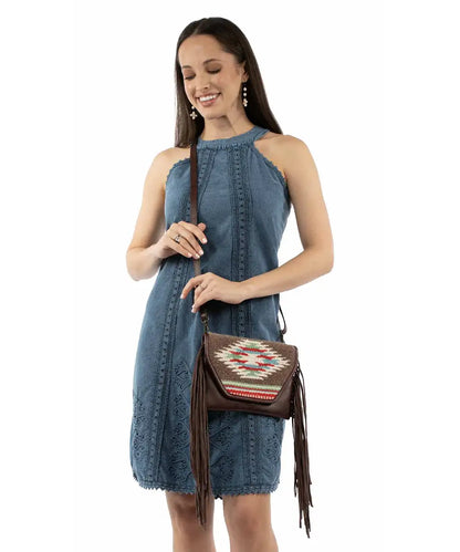 Bandolera de cuero mediana Scully Fringe Fiesta - Bolso de mujer