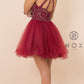 Nox Anabel B652 Short Dress Poofy A-Line Tulle Skirt Halter Neck