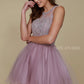 Nox Anabel B652 Short Dress Poofy A-Line Tulle Skirt Halter Neck