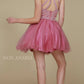 Nox Anabel B652 Short Dress Poofy A-Line Tulle Skirt Halter Neck