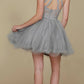 Nox Anabel B652 Short Dress Poofy A-Line Tulle Skirt Halter Neck