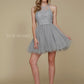 Nox Anabel B652 Short Dress Poofy A-Line Tulle Skirt Halter Neck