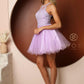 Nox Anabel B652 Short Dress Poofy A-Line Tulle Skirt Halter Neck