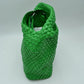 Woven Hobo Bag with Integrated Top Handle and Matching Pouch