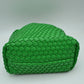 Woven Hobo Bag with Integrated Top Handle and Matching Pouch