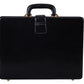 Leather Executive Men's Leather Attache Briefcase - Black