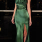 Cinderella Divine BD108 Satin Fitted Dress with Slit
