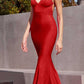 Astee BD4001 Long Sexy Glitter Stretch Satin Gown