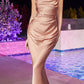 Ladivine BD7044 Long Fitted Satin Slip Gown