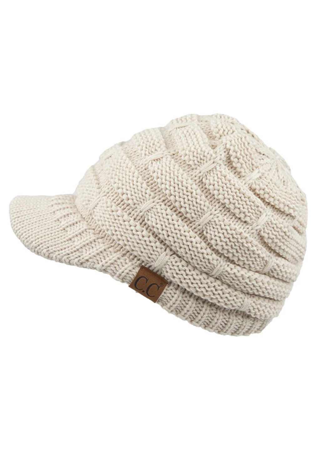 C.C Versatile Ribbed Knit Brim Beanie