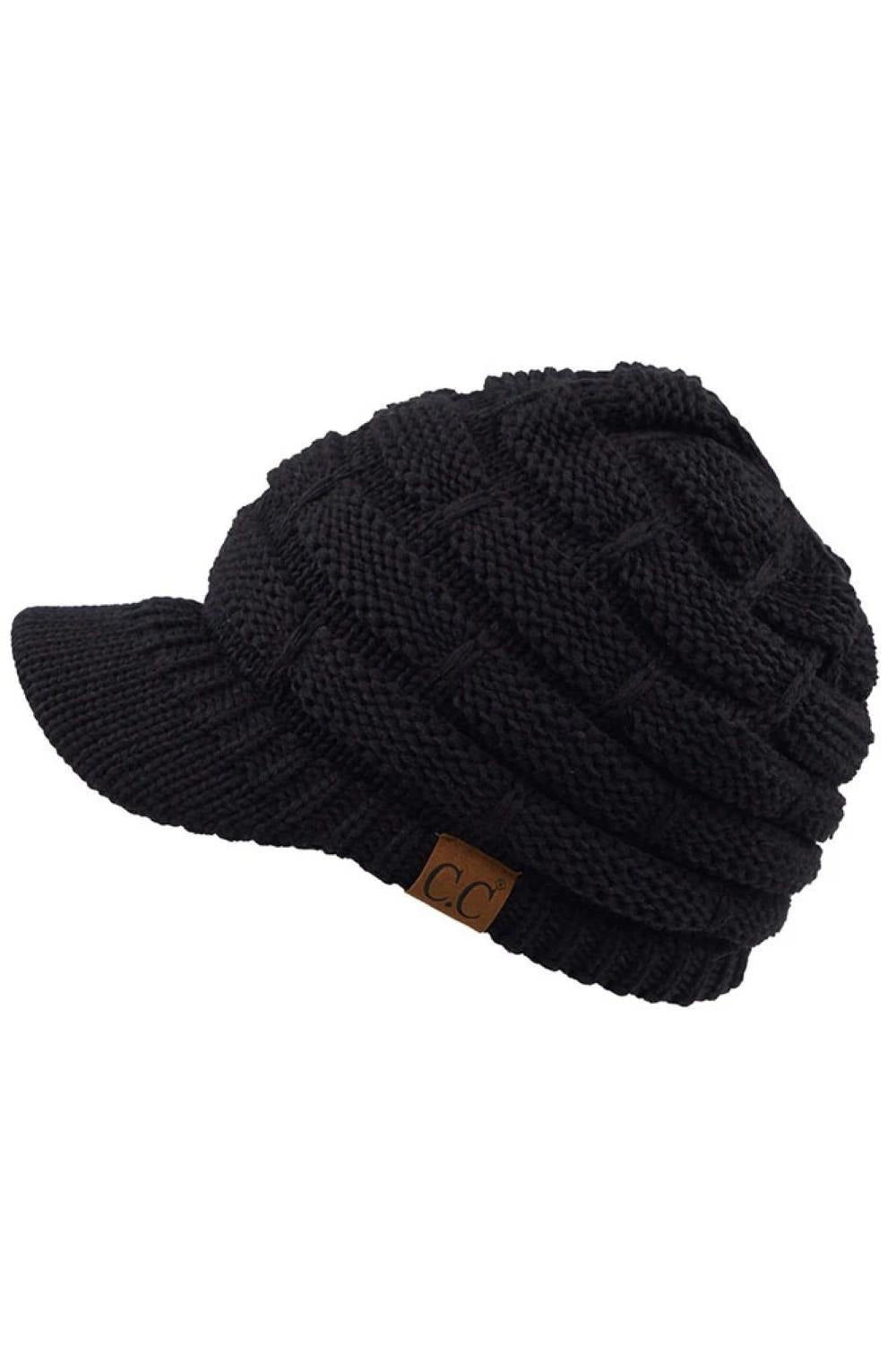 C.C Versatile Ribbed Knit Brim Beanie