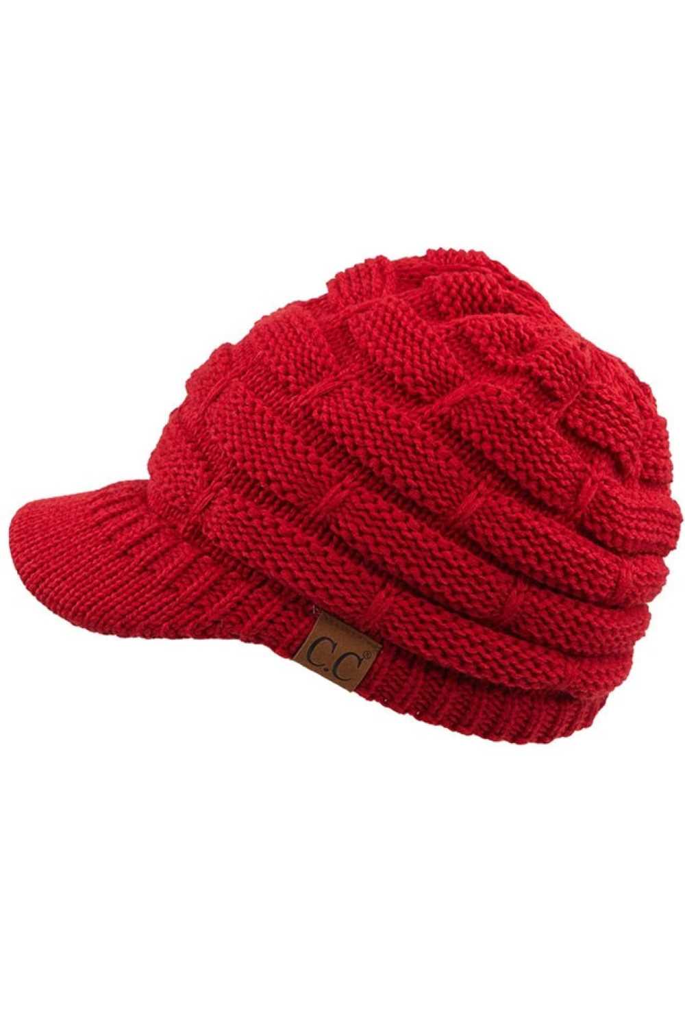 C.C Versatile Ribbed Knit Brim Beanie