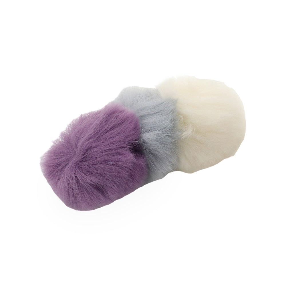Faux Fur Triple Pom Pom Barrette