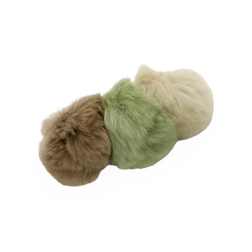 Faux Fur Triple Pom Pom Barrette