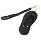 Faux Leather Flip-flop Mini Wristlet Bag Charm Coin Purse