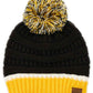 C.C Teal Color Ribbed Beanie With Pom