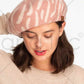 C.C Zebra Wool Beret Beanie