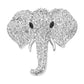 Rhinestone Pave Elephant Pin Brooch