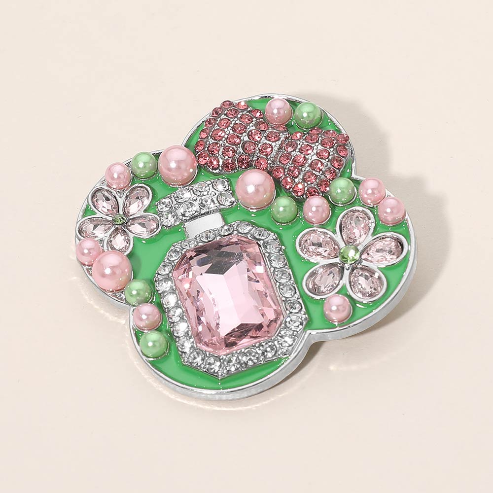 Floral Pearl Bow Embellished Pin Brooch