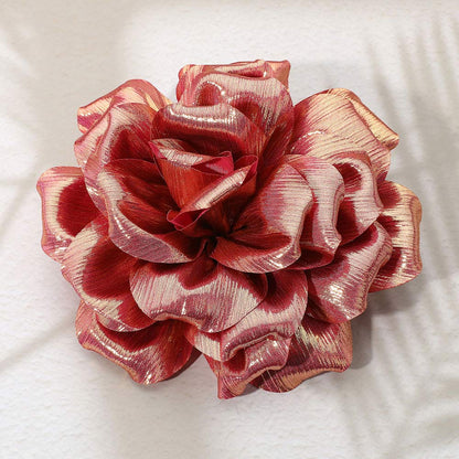 Metallic Fabric Flower Pin Brooch Hair Clip Hair Band Bracelet