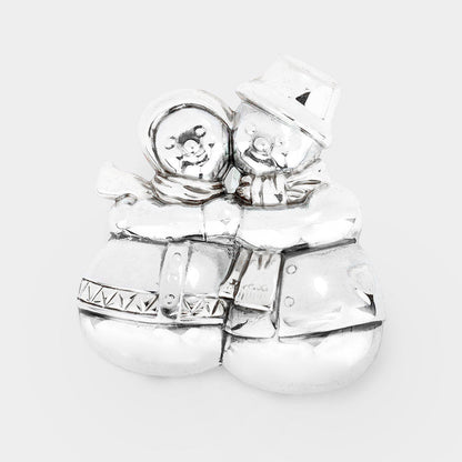 Christmas Metal Snowman Pin Brooch Pendant