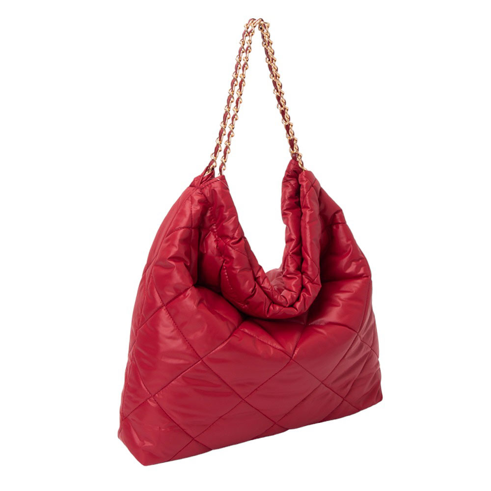 Padded Adjustable Metal Strap Shoulder Bag