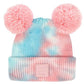 C.C Tie Dye Baby Beanie C.C Rubber Patch Double Yarn Pom