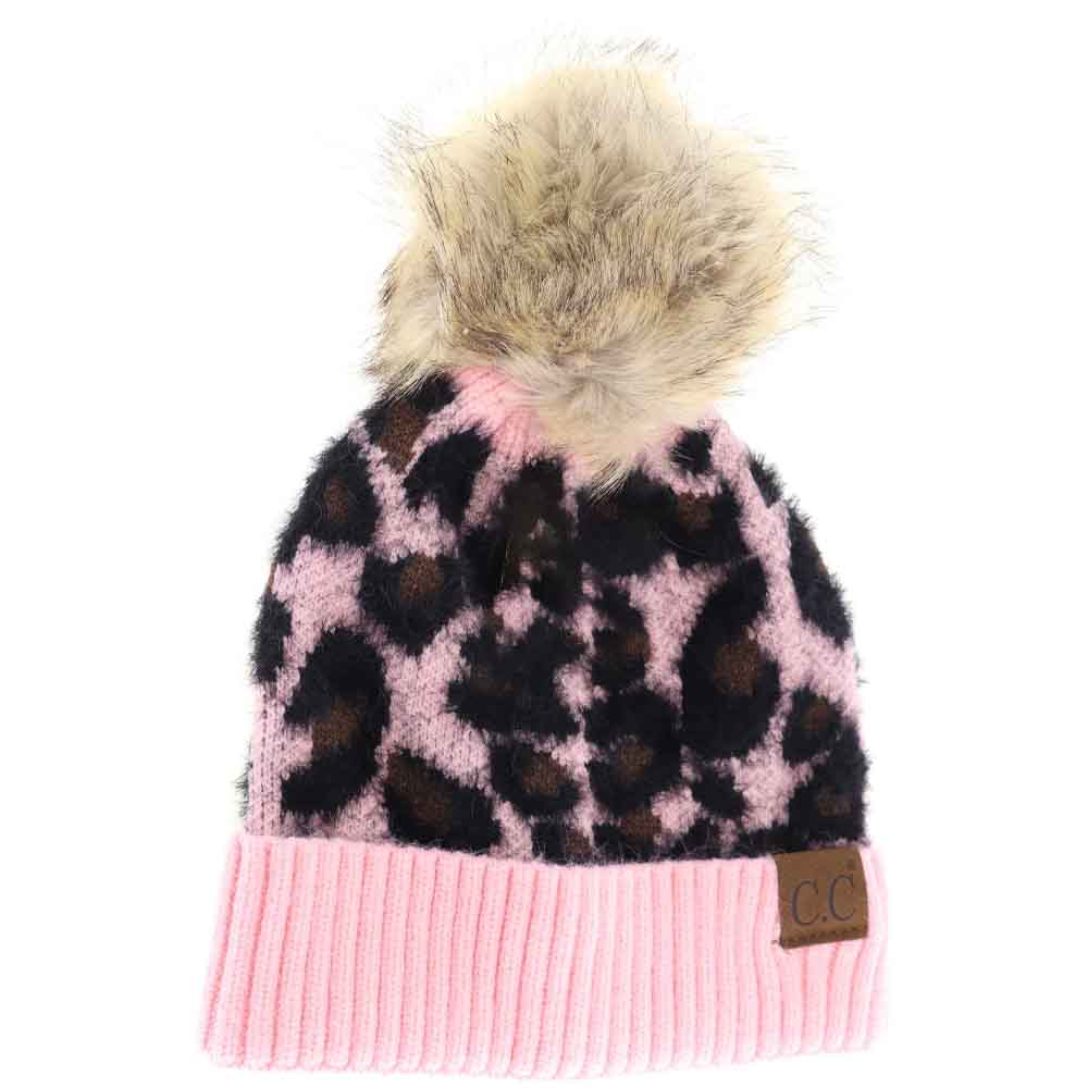 Leopard Pom C.C Beanie