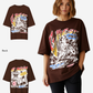 G West Womens Cosmic Sky Ride Double Hit Premium Oversized Tee