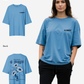 G West Womens Oversized Blue Garden Tee
