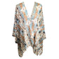Boho Patterned Sheer Cover Up Kimono Poncho