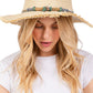 Braided Starfish Band Frayed Straw Summer Sun Hat