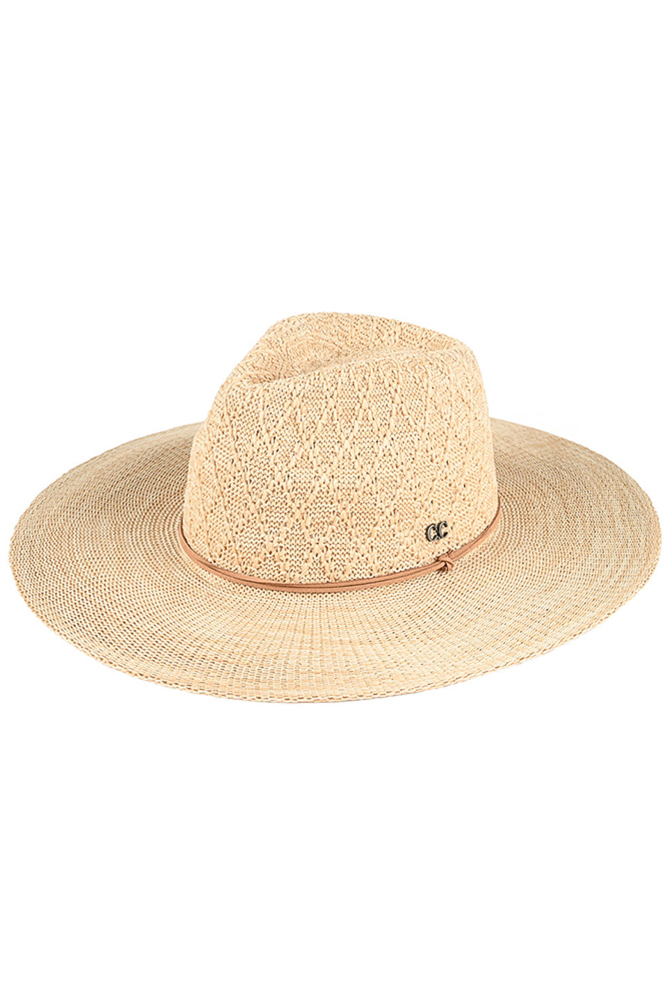 C.C Women's Packable Pattern Panama Hat