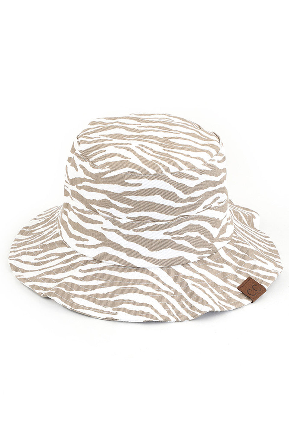 C.C ZEBRA PRINT BUCKET HAT