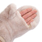 C.C Women's Faux Fur Pop Top Mittens Gloves Shepherd Lining