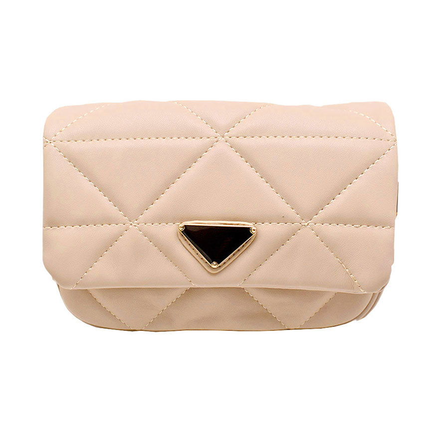 Faux Leather Rectangle Clutch Crossbody Bag