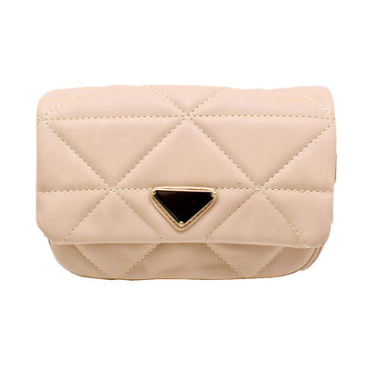 Faux Leather Rectangle Clutch Crossbody Bag