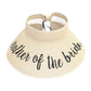 Mother Of The Bride Message Roll Up Foldable Visor Sun Hat