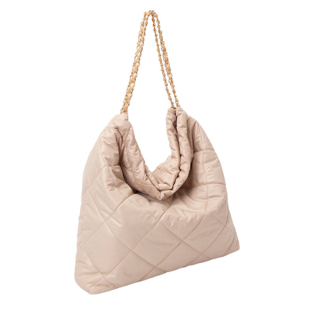 Padded Adjustable Metal Strap Shoulder Bag
