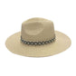 Pearl Embellished Aztec Band Panama Sun Hat