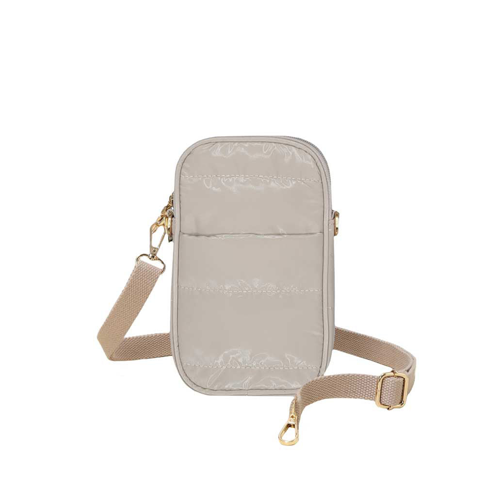 Glossy Puffer Rectangle Crossbody Bag