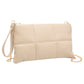 Quilted Solid Faux Leather Crossbody Bag