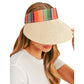 Serape Straw Visor Sun Hat
