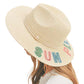 Sun Please Sequin Message Straw Panama Sun Hat