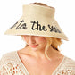 Talk To The Sand Message Roll Up Foldable Visor Sun Hat