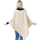Textured Jersey Poncho Ruana Wrap