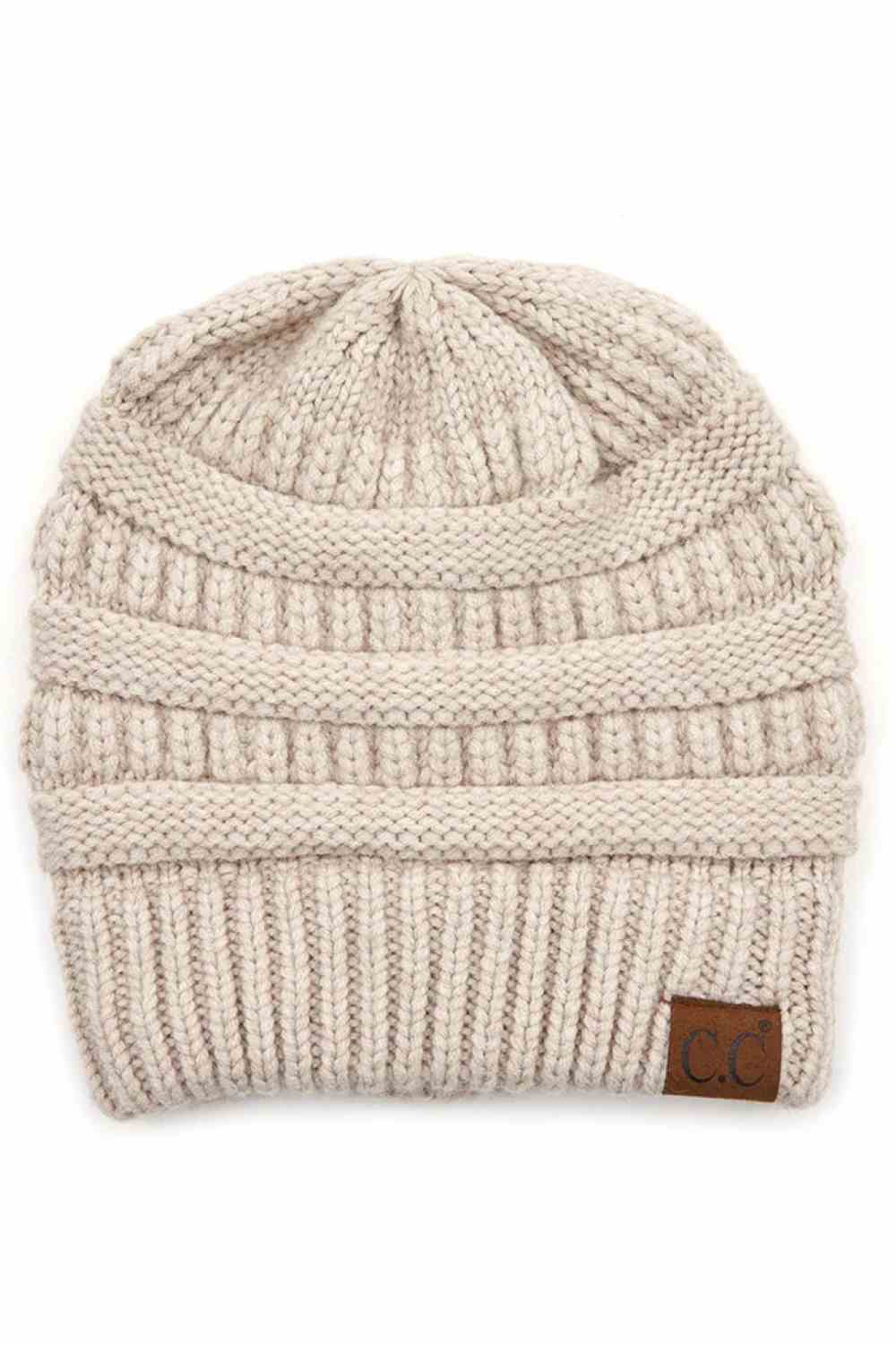 C.C Soft Yarn Knit Beanie Hat